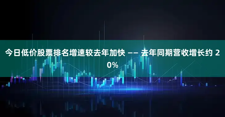 今日低价股票排名增速较去年加快 —— 去年同期营收增长约 20%