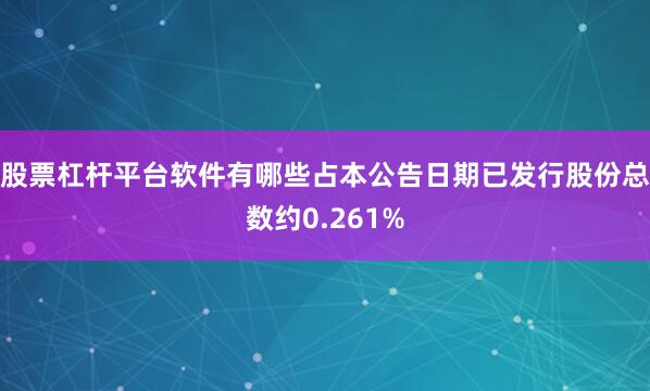 股票杠杆平台软件有哪些占本公告日期已发行股份总数约0.261%